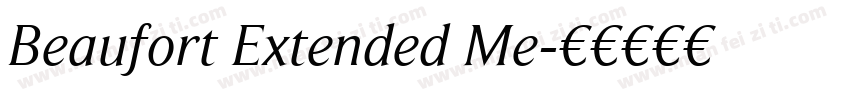 Beaufort Extended Me字体转换